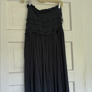 O'Neill Devyn Midi dark teal  Textured strapless dress large